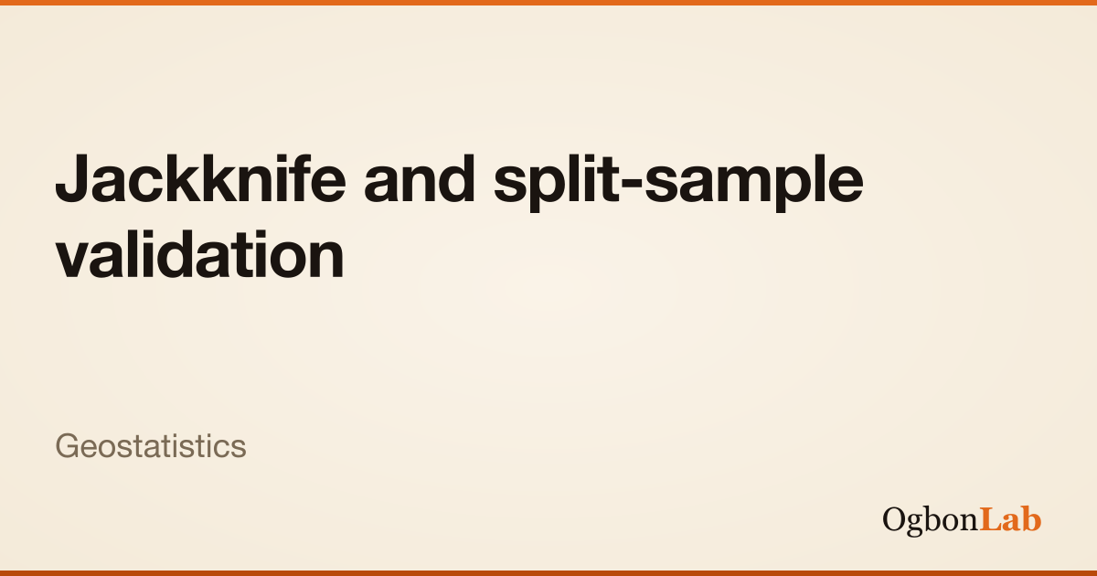 Split Sample Size Animation Jackknife and split-sample validation | Interactive Geostatistics