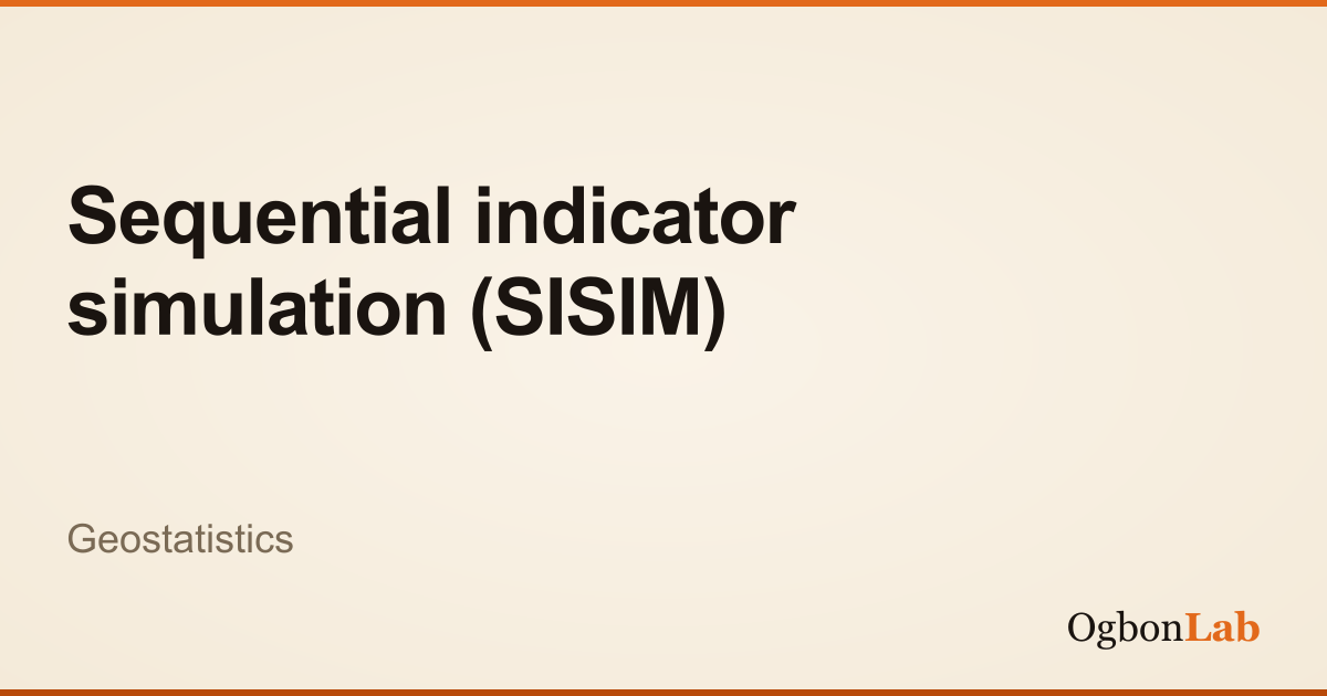 Sisim Sequential Indicator Simulation (SISIM) | Interactive Geostatistics