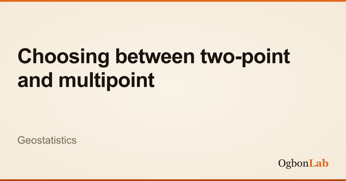 Choosing between two-point and multipoint methods | Interactive ...